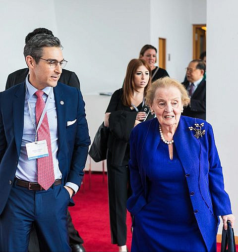 Madeleine Albright als Gast des Symposiums von Atlantic Councel